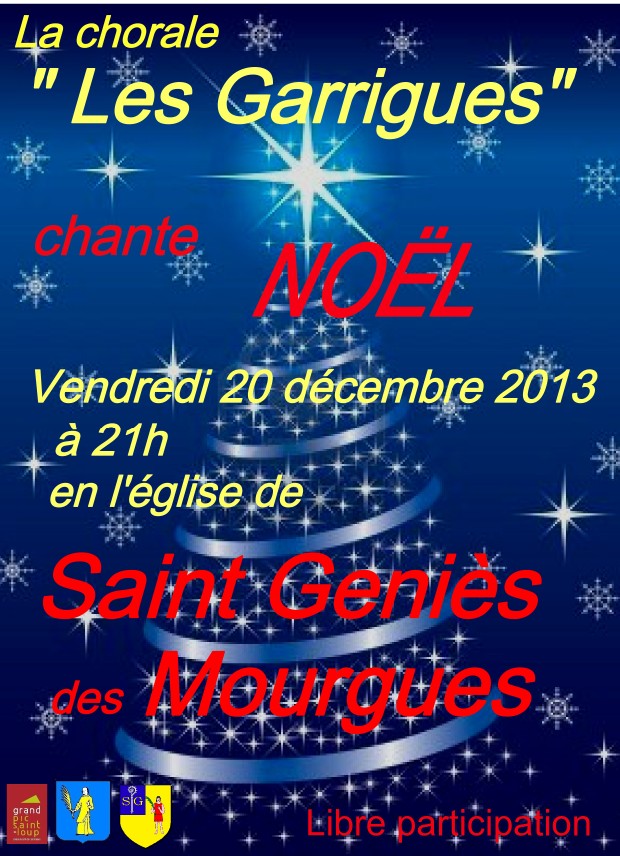 Concert à Saint Geniès des Mourgues le Vendredi 20 Décembre 2013